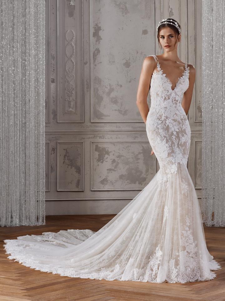 50 vestidos de novia 2019 con colas espectaculares