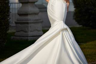 vestido de novia sencillo corte sirena