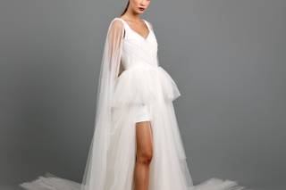 vestido de novia largo y corto ideal como segundo vestido