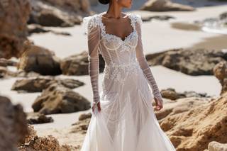 vestido de novia largo ideal como segundo vestido
