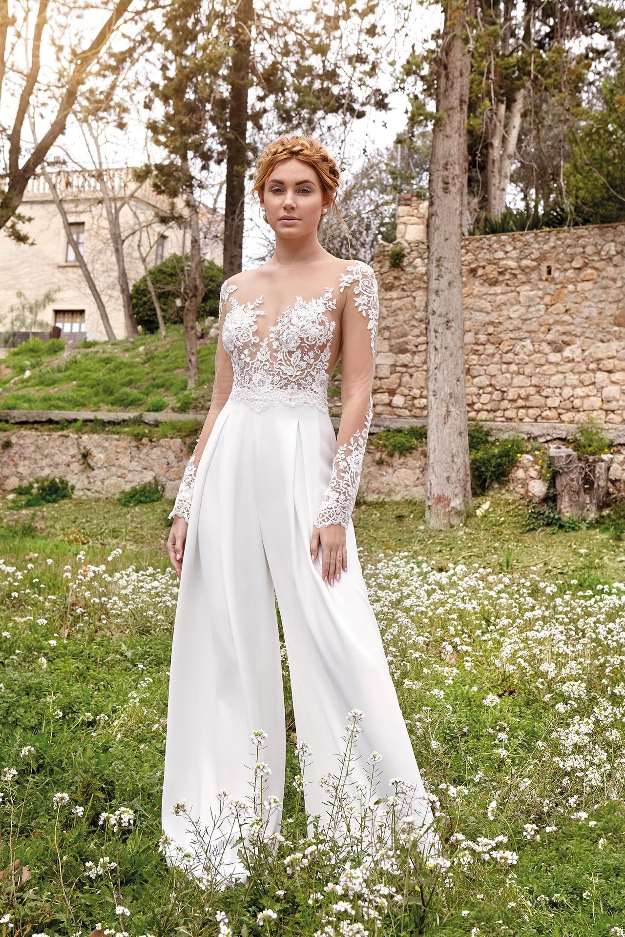 25 looks de novia con pantalón, ¿te atreves?
