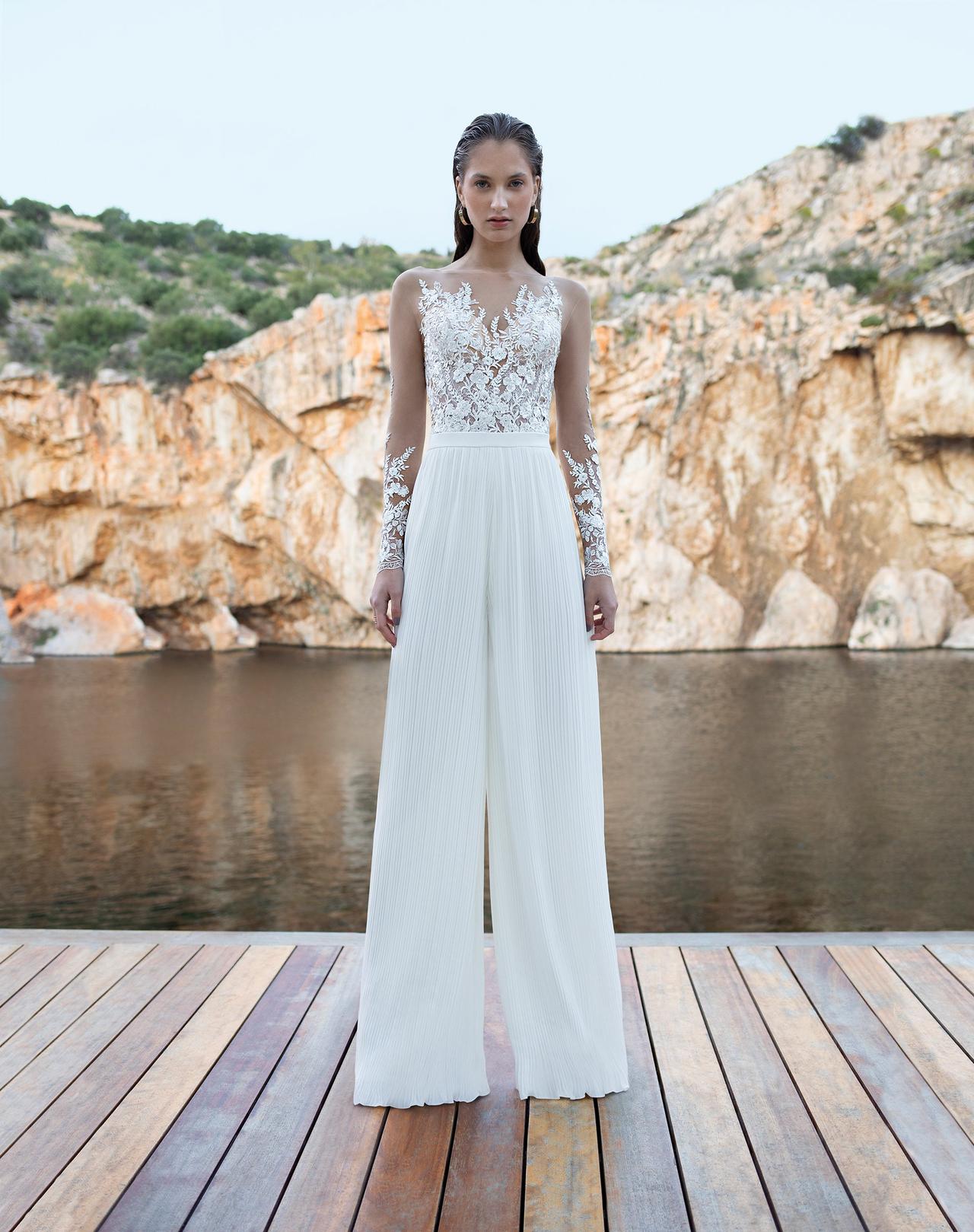 Compra Elegante Madre Blanca De La Novia Pantalón Trajes Con Chaqueta Larga  3 Piezas Vestido De Invitado De Boda Sheer Encaje Apliques Satin Novio  Madres Maderas Ocasión Formal Usarse Mangas Completas Barato 