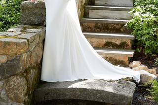 Vestido de novia con mangas para matrimonio civil