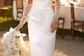 vestido de novia civil sencillo escote strapless
