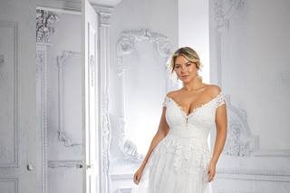 Vestido de novia para busto grande ideal para gorditas escote hombros caidos