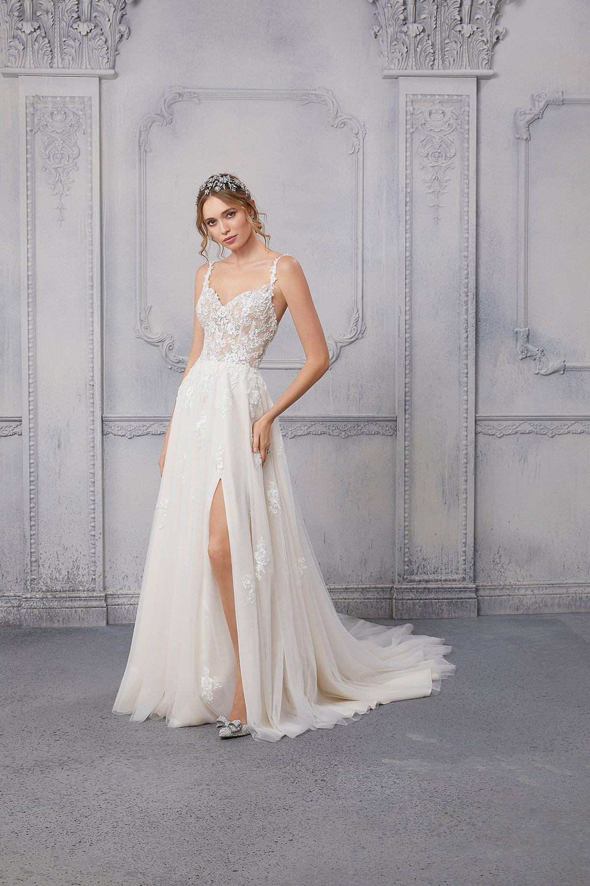 101 vestidos de novia para verte delgada: ¡los mejores diseños para  estilizar tu figura!