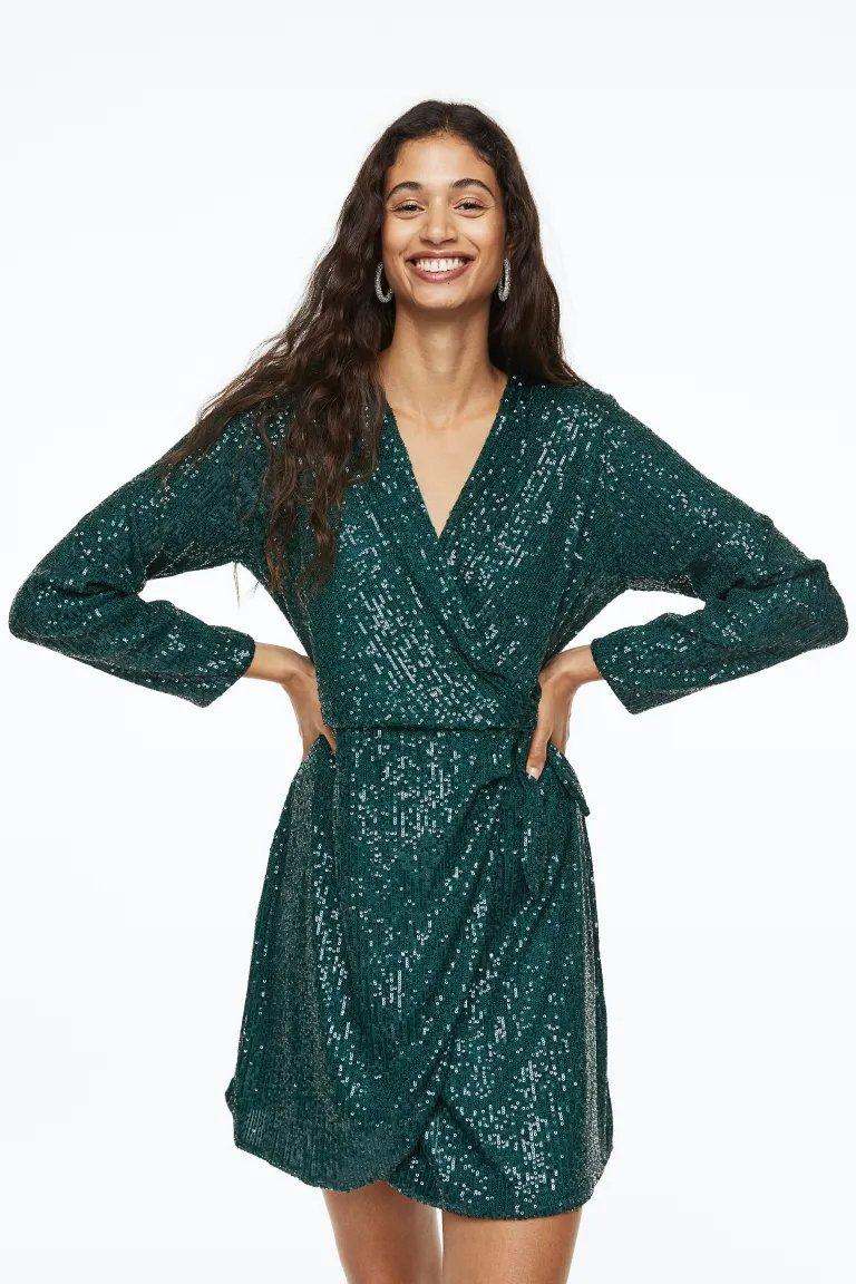 modelo de vestidos para gorditas verde