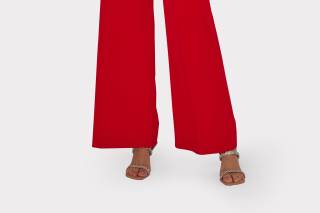 vestido para señoras con pantalón rojo