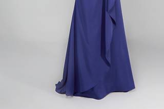vestido de gala azul para señoras mayores