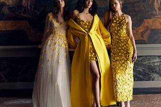 vestido de fiesta para año nuevo color amarillo