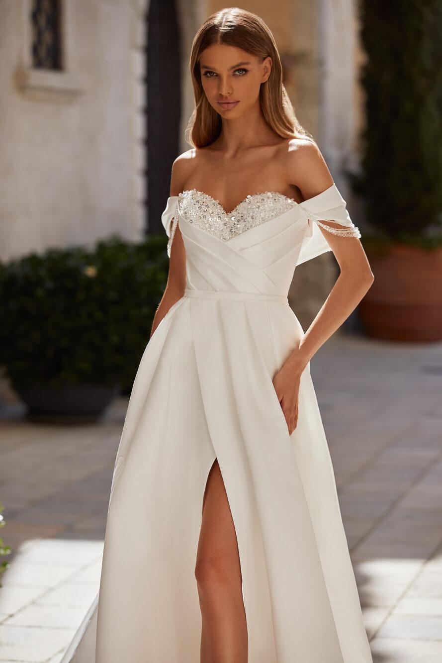 70 vestidos de novia con abertura en la pierna para 2023