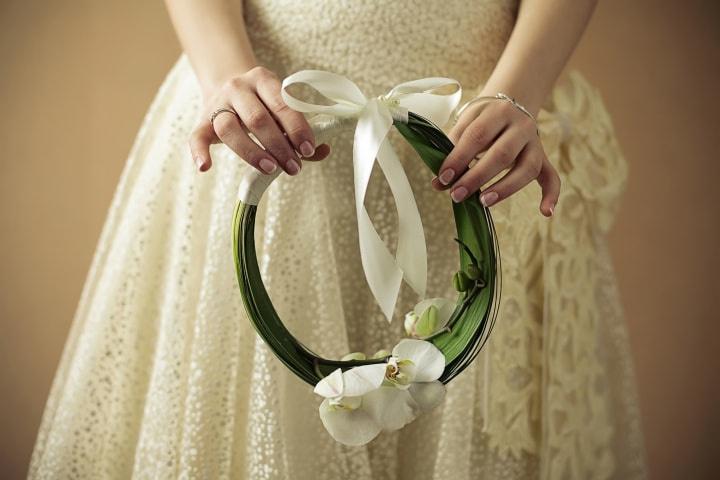 Hoop bouquet de novia