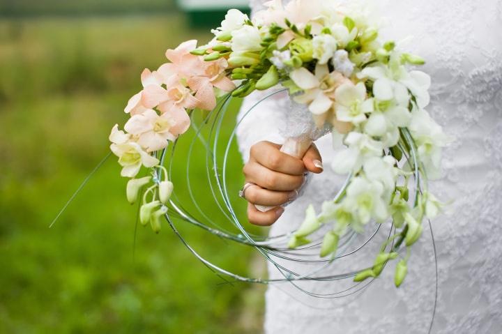 Hoop bouquet de novia