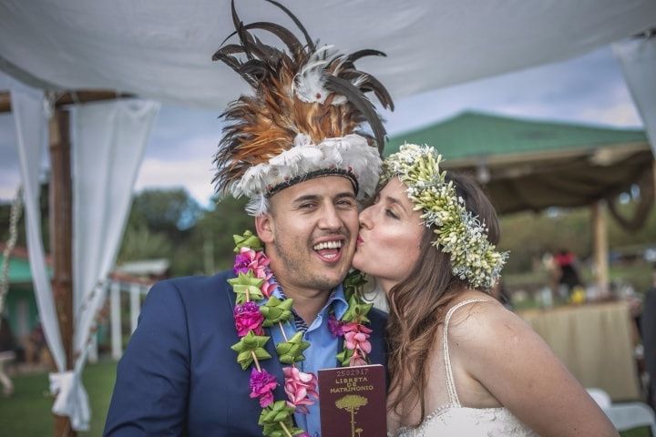 El matrimonio Rapanui de Natalia y Marcelo