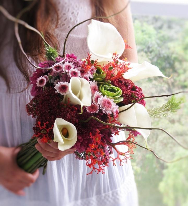 Bouquet de novia con cartuchos