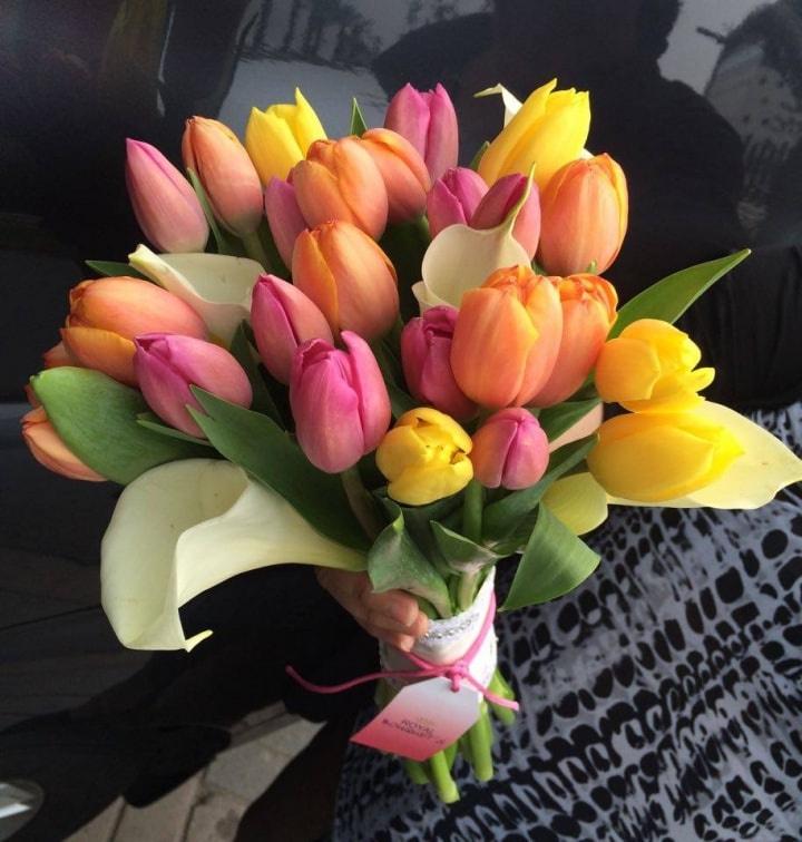 Bouquet de novia de tulipanes