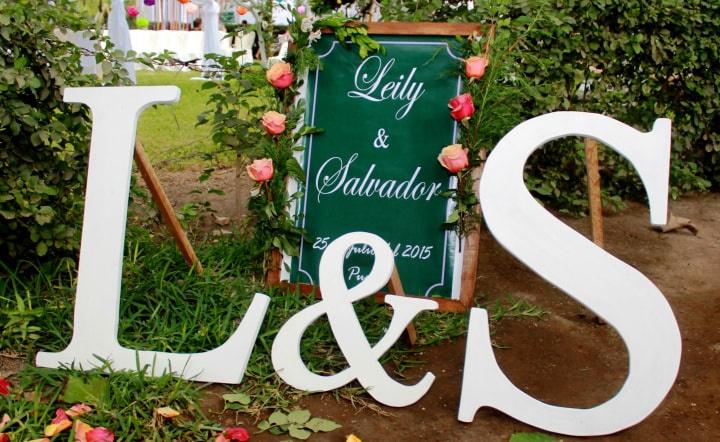 Letras gigantes, lo último en bodas