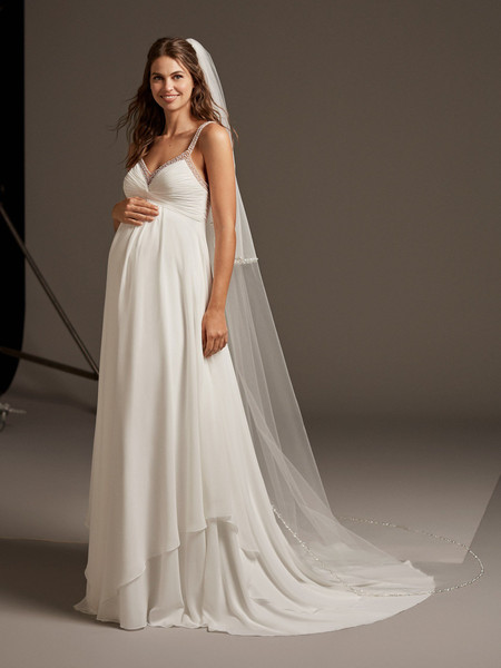 35 Vestidos De Novia Para Embarazadas Tendencias 2020 Para Cada Etapa De La Dulce Espera