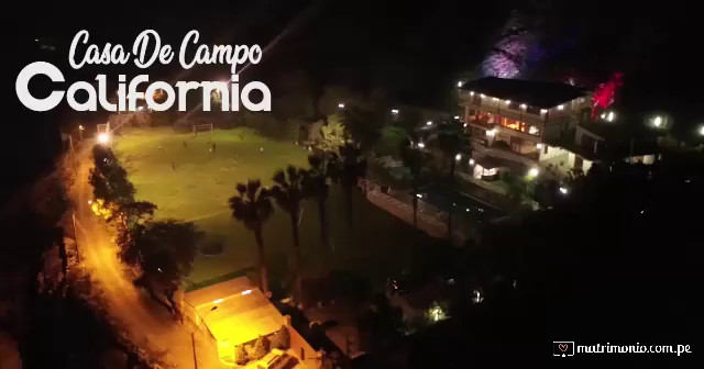 Casa de campo de noche