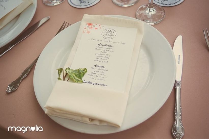 10 ideas para presentar el menú de tu boda