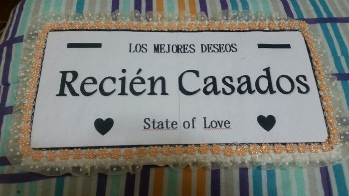 Mi placa de auto recién casados - 2