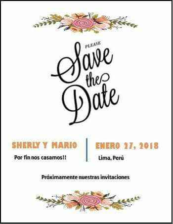 Save the date ? - 1