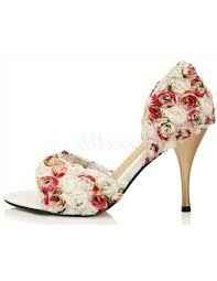 Zapato novia con flores1