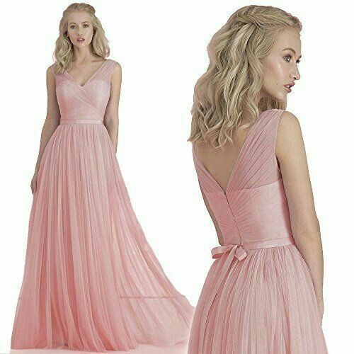 Maxi Vestido rosa cuarzo damas de honor, vestido rosa cuarzo largo, vestido  rosa boda, vestido femenino fiesta, vestido elegante largo -  España