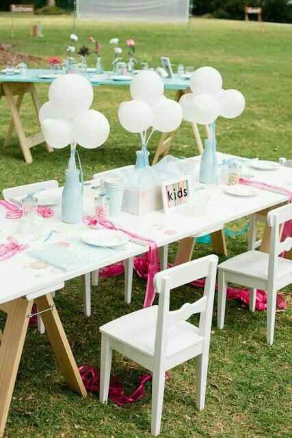 Mesa para niños en la boda - 2