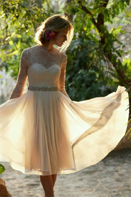vestido boda civil - encajes -dorados ♥♥ 4