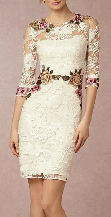 vestido boda civil - flores ♥ - 3
