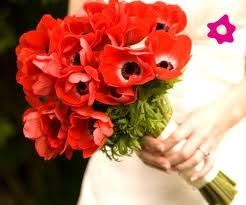 bouquet de novia en rojo