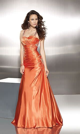 vestido novia civil anaranjado