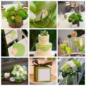 matrimonio verde y blanco