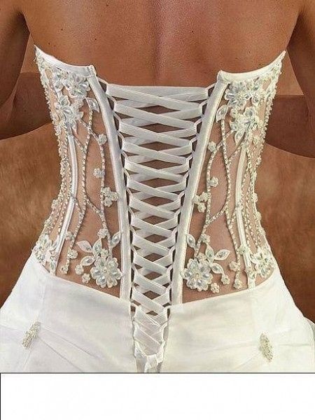 corset de novia con lazo