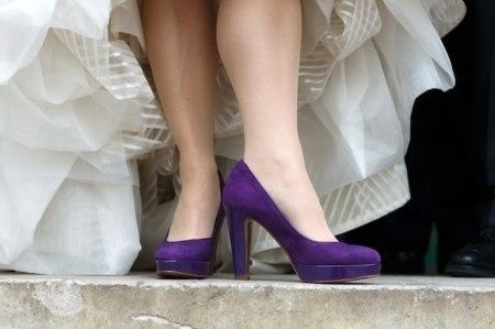 zapatos de novia morado
