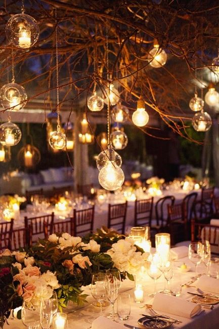 iluminación romántica para boda
