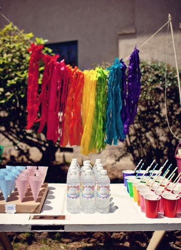 mesa de dulce boda arco iris