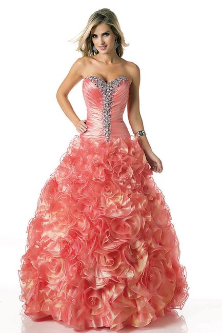 vestido novia coral