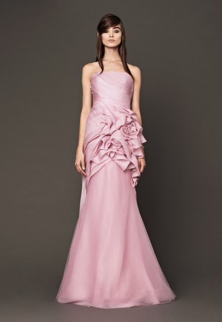 vestido de novia rosado vera wang