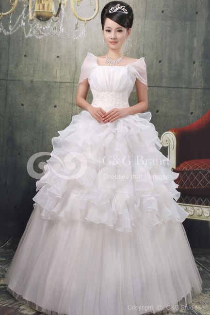 vestido de novia princesa manga corta