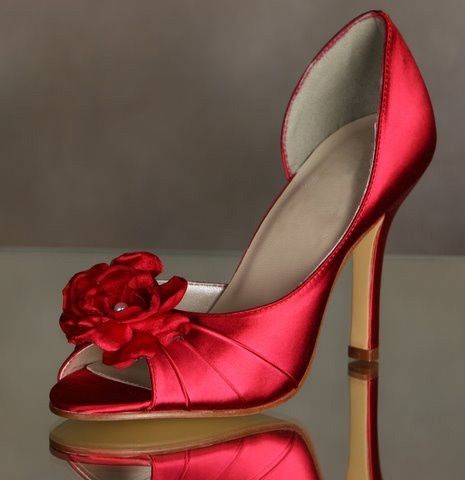 Zapatos de novia color rojo👠 4