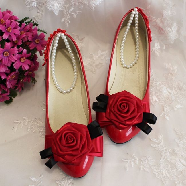 Zapatos de novia color rojo👠 14
