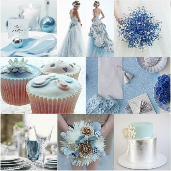 boda en azul y plateado