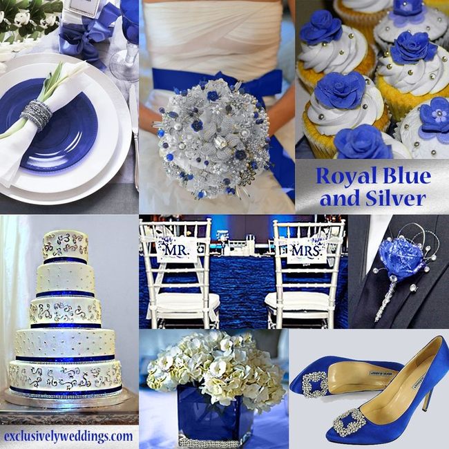 boda en azul y plateado
