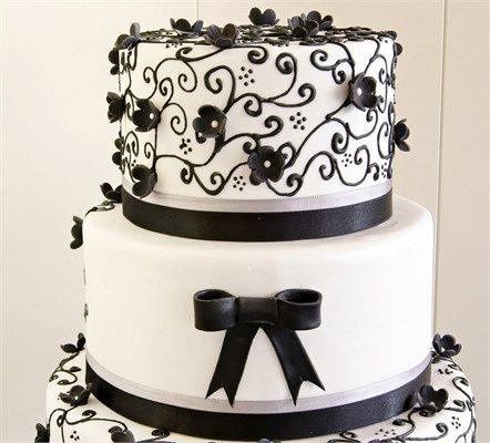 14 tortas para una boda en blanco y negro