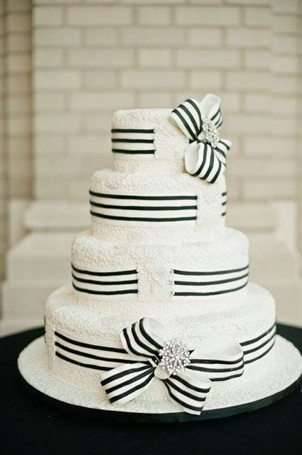 14 tortas para una boda en blanco y negro