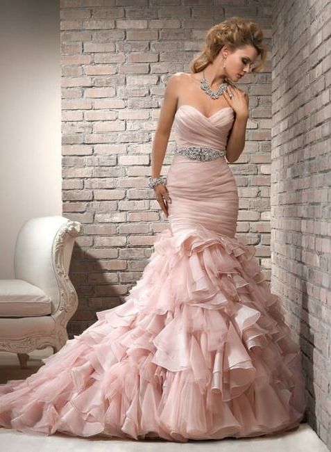 vestido de novia, vestido novia rosa, vestido novia rosado