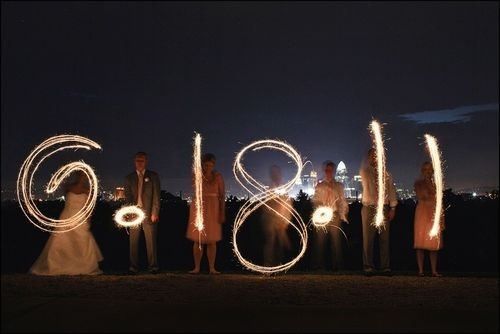 luces de bengala, boda, matrimonio