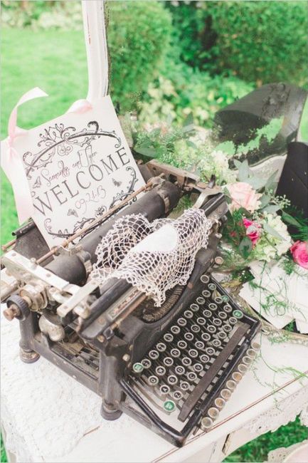 maquina de escribir, boda, matrimonio, vintage, decoración